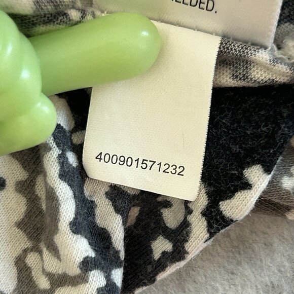 VTG ELLE Women’s Blouse M Paisley Knit Top Side Tie Waist Flutter Cap Sleeve - Picture 10 of 10